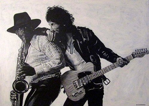 Bruce and Clarence painting